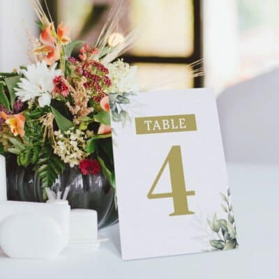 Table Names & Numbers